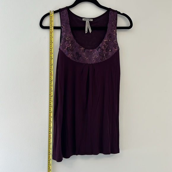 Marseille eggplant purple sleeveless stop - Picture 4 of 7